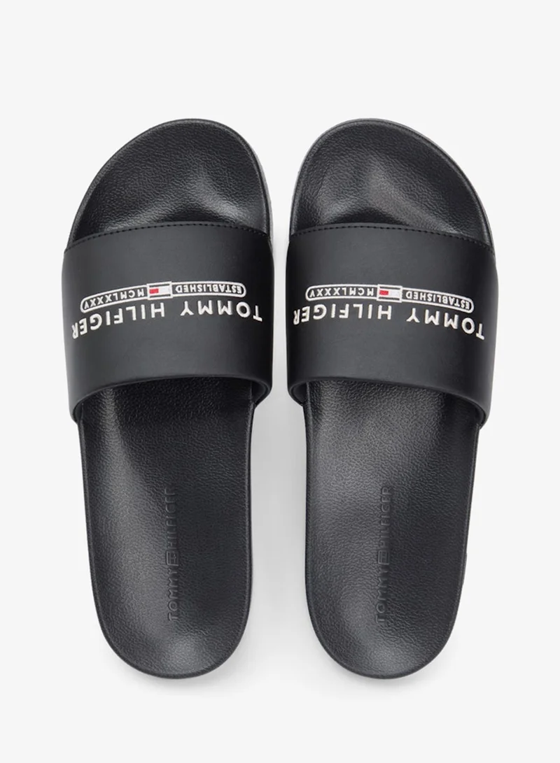 TOMMY HILFIGER Logo Embroidery Pool Slides